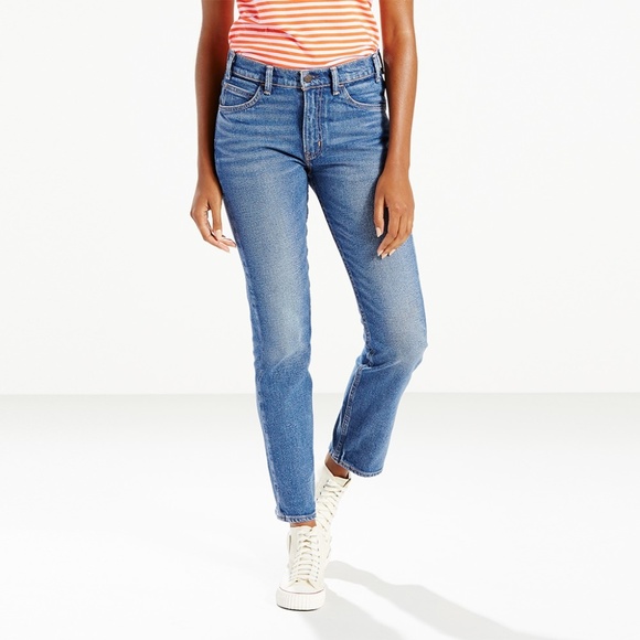 Vtg 70's Levis 505c Womens Slim Fit Cropped Jeans - Picture 2 of 8